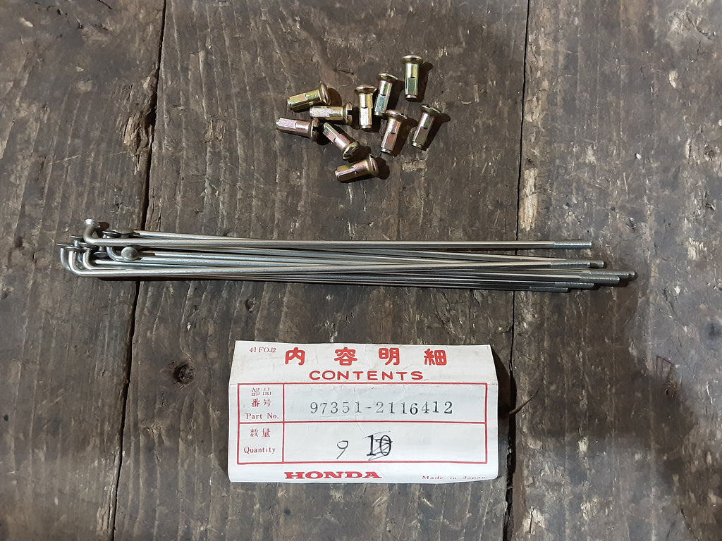 Honda ,Spoke B Front with Nipples, Genuine NOS, Part Number 97351-2116412