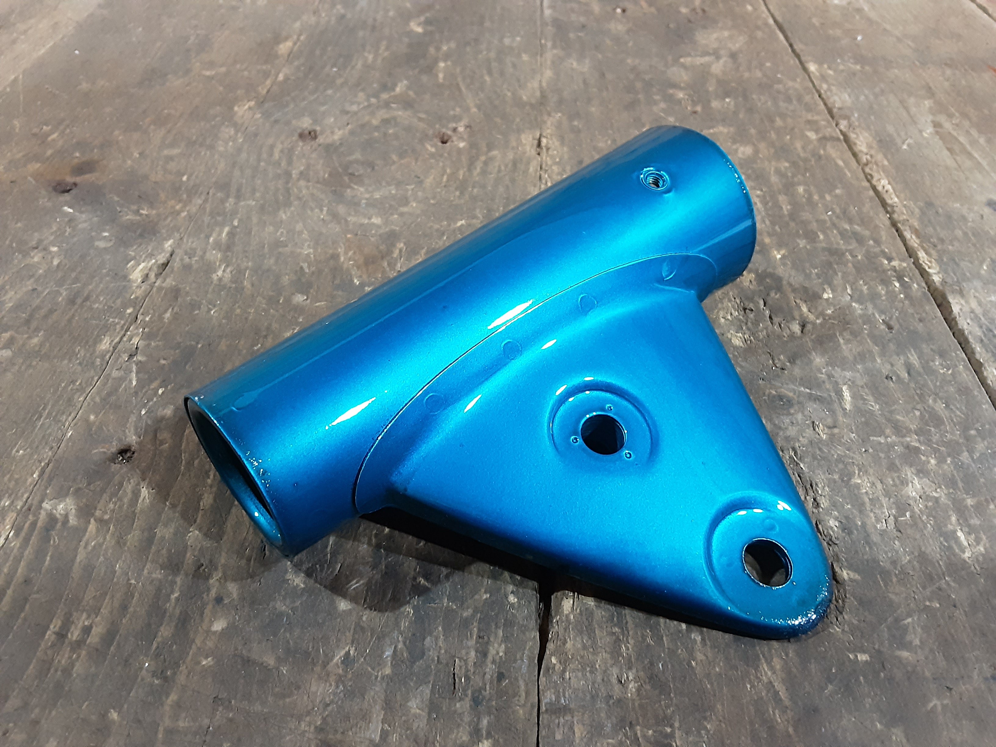 Honda CB450 ,Left Fork Cover, Blue Genuine NOS Honda Part Number 51606-292-672AZ