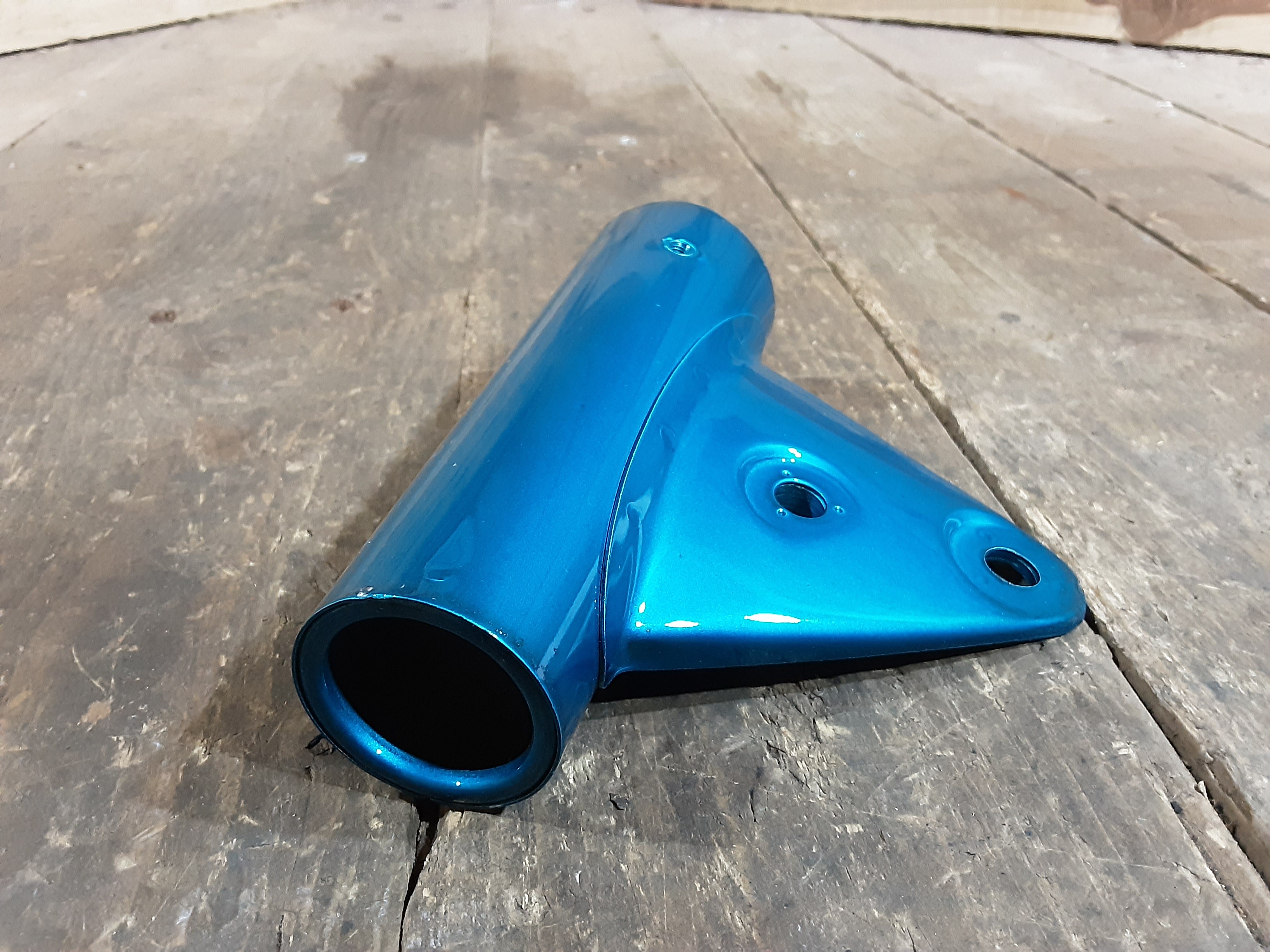 Honda CB450 ,Left Fork Cover, Blue Genuine NOS Honda Part Number 51606-292-672AZ
