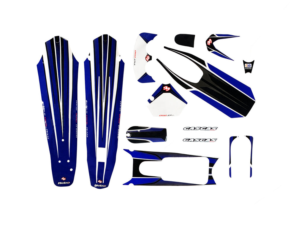 Gas Gas TXT 2008-2010 AZUL ,Decal Kit,  Genuine NOS