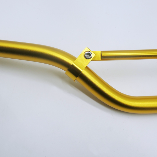 Anodised Alloy Gold, Motorcycle Handlebars with brace 22mm,