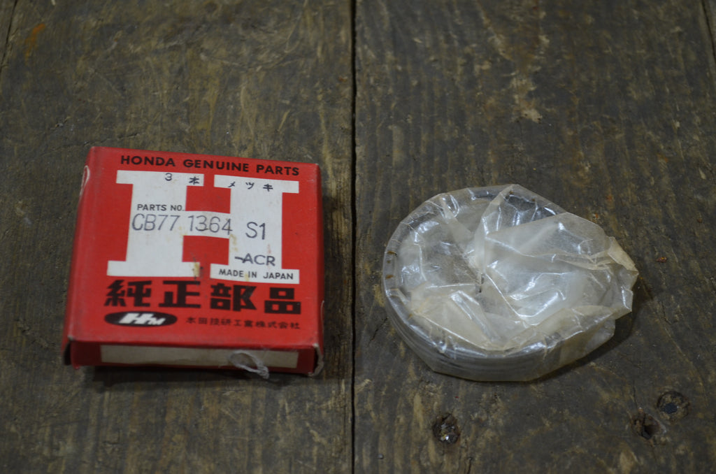 Honda CB77 ,Piston Rings 0.25 Oversize, Genuine NOS Part Number CB771-364-S1ACR