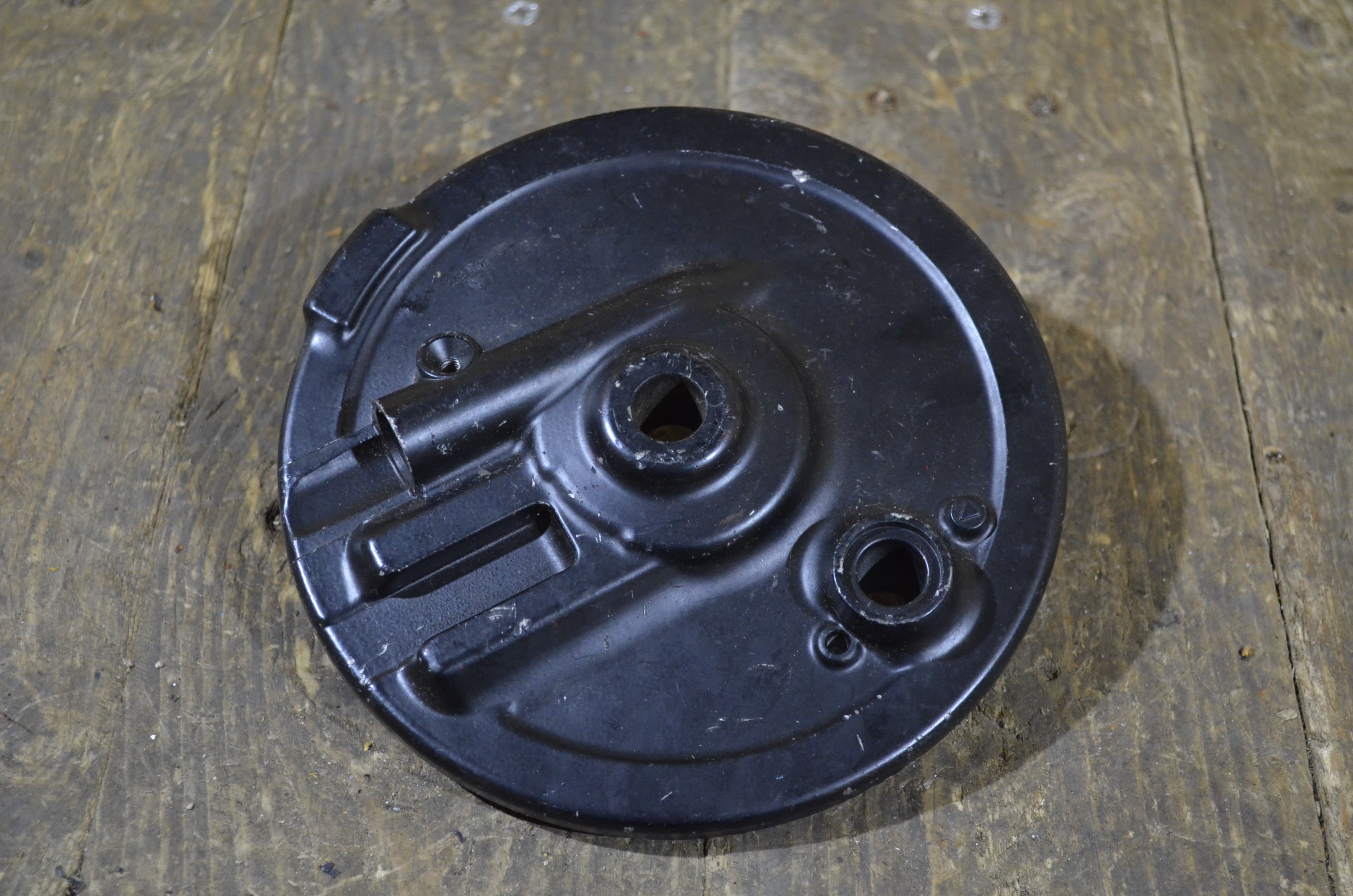Honda XL200S XL500S ,Front Brake Plate, NOS Shop Soiled Honda Part Number 45010-428-000