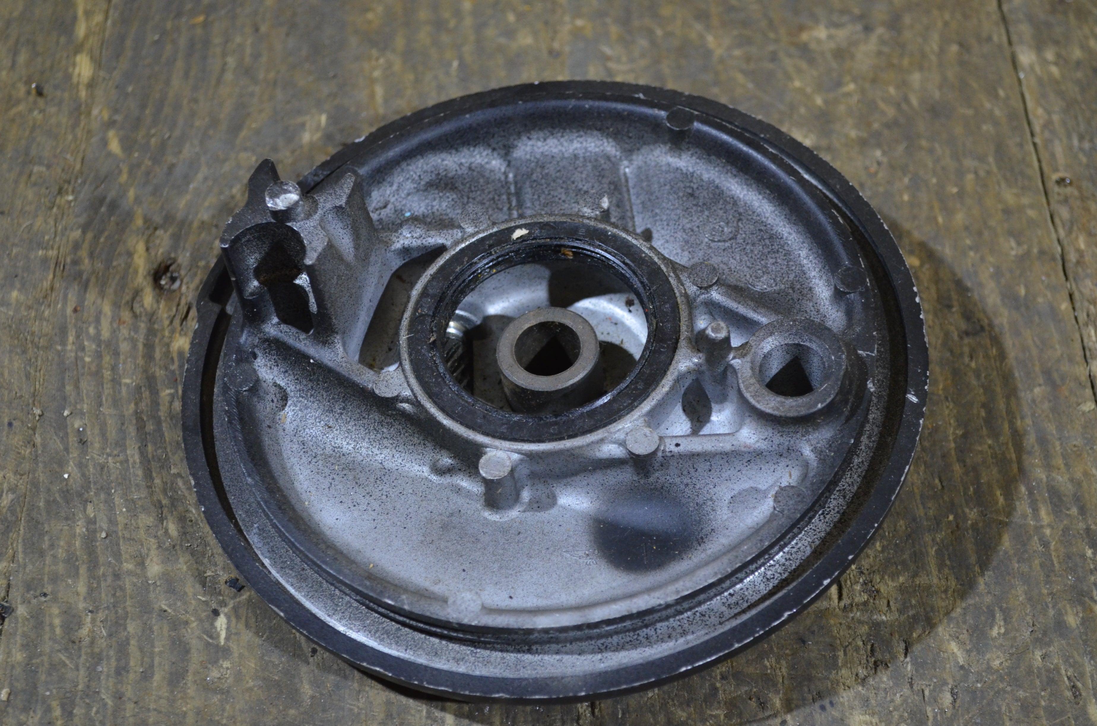Honda XL200S XL500S ,Front Brake Plate, NOS Shop Soiled Honda Part Number 45010-428-000