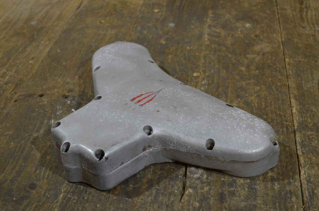 BSA A7 A10 Pre Unit Twin Square Edge ,Timing Cover, With Back Plate Used Part