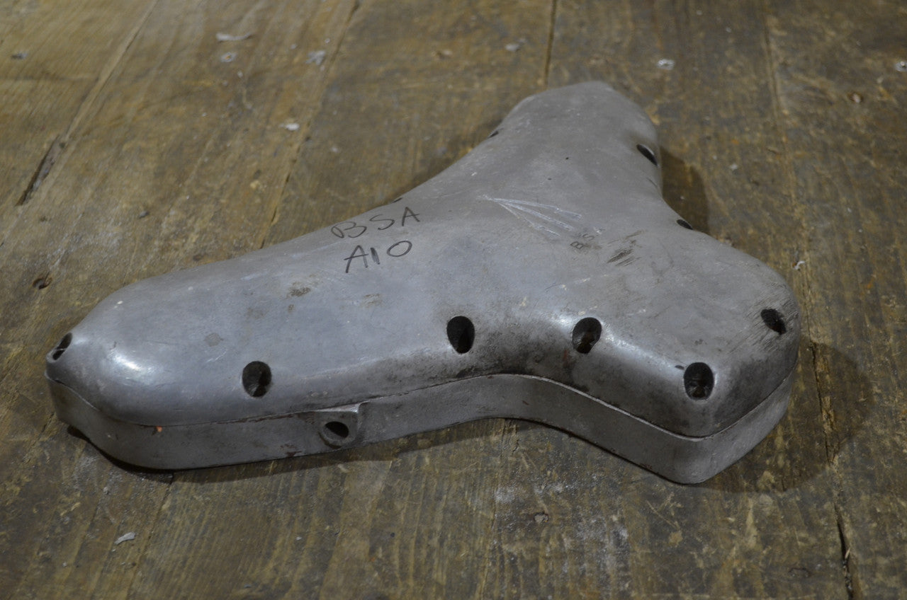 BSA A7 A10 Pre Unit Round Edged ,Timing Cover, With Back Plate Used Part