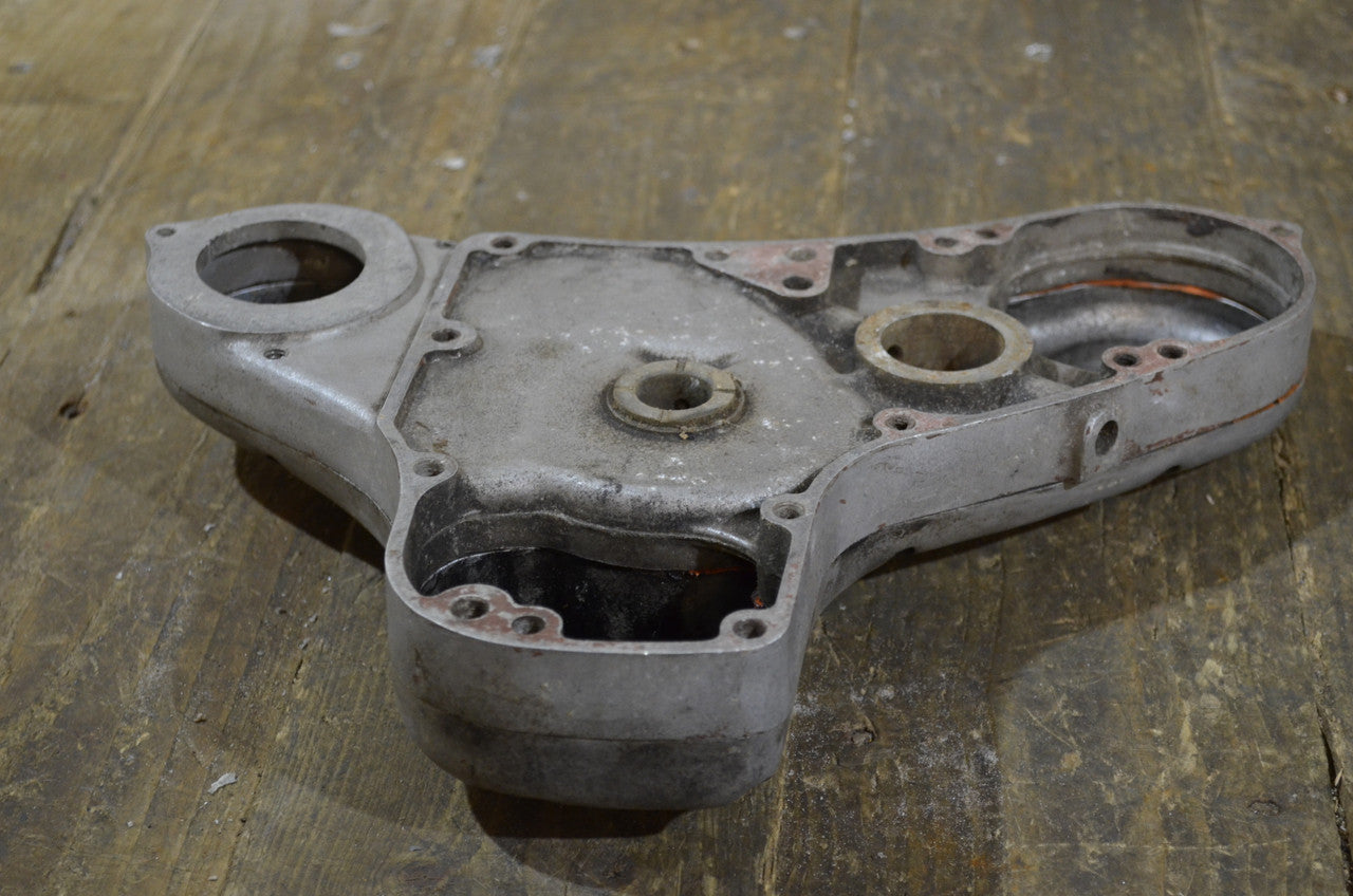 BSA A7 A10 Pre Unit Round Edged ,Timing Cover, With Back Plate Used Part