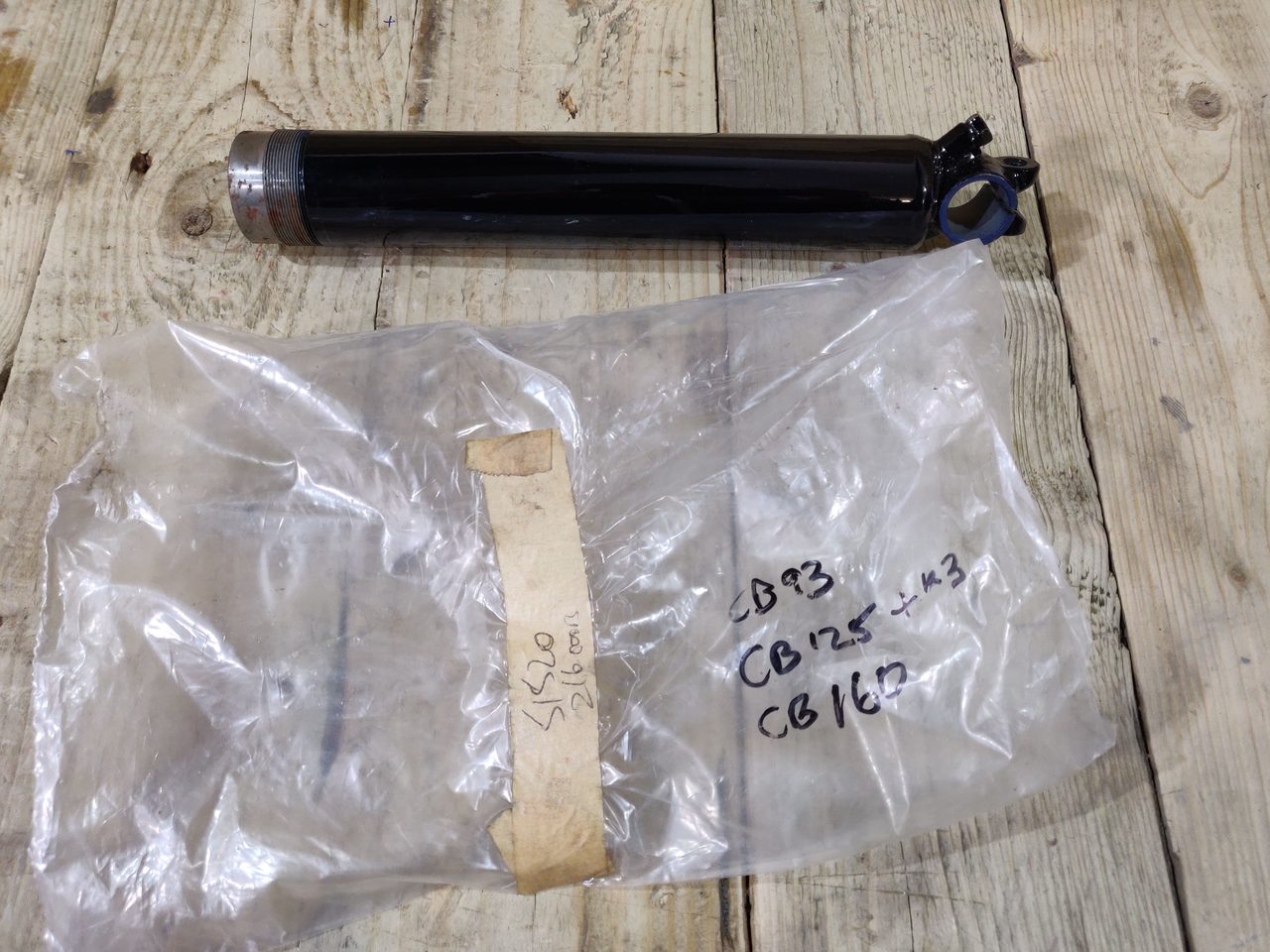 Honda CB93 CB125 CB160 ,Left Fork Leg, Genuine NOS Honda Part Number 51520-216-000B