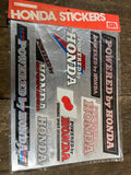 Honda Vintage ,Powered By Honda Sticker Kits, still in original Packets