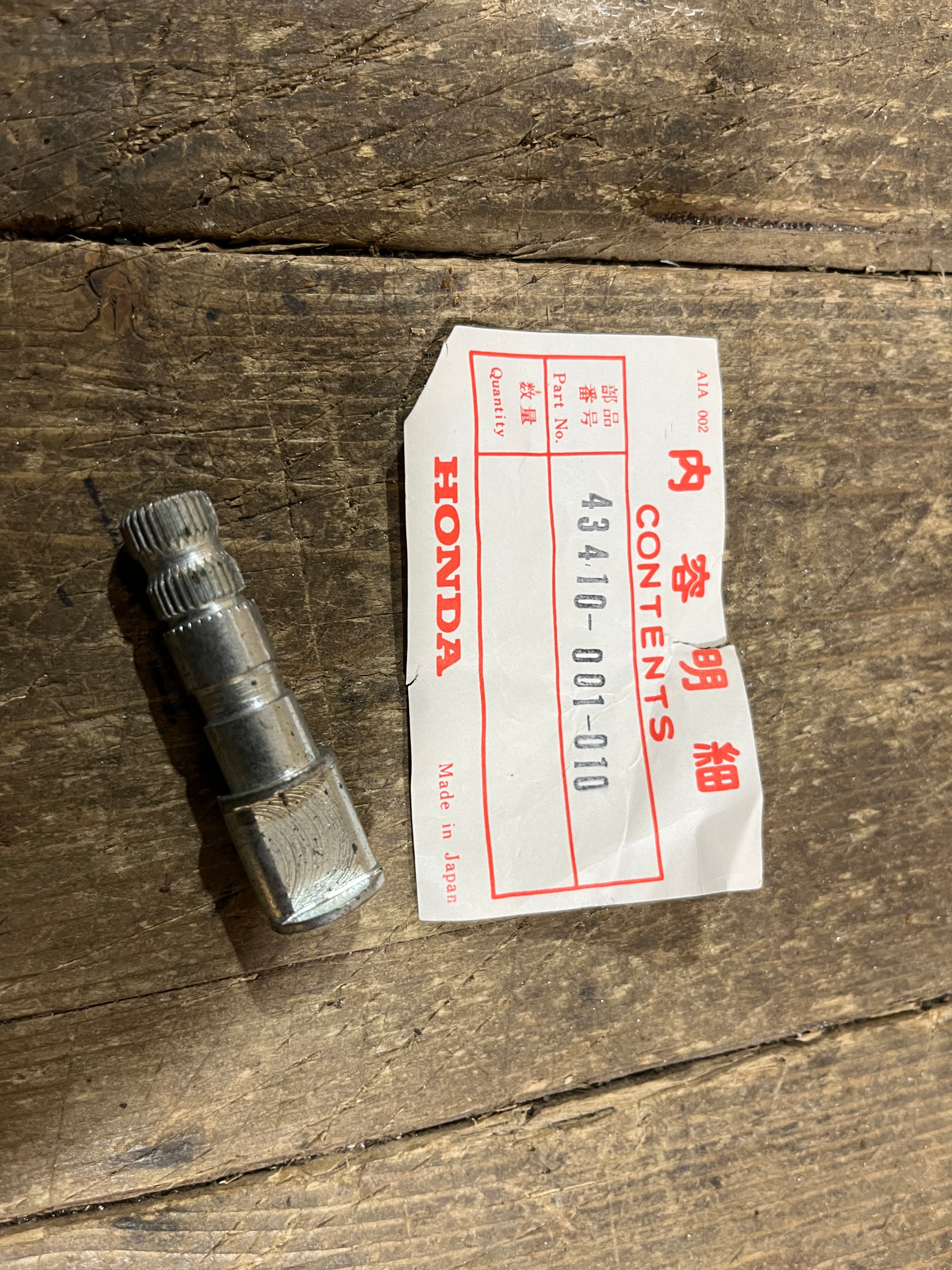 Honda C100 C102 C110 C310A ,Front Brake Cam, Genuine NOS Part Number 45131-001-010