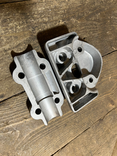 Honda C92, CS92 , C95, CA95 Handlebar Clamp set. 53132-203-010 & 53131-203-000.Used Part in Good Condition