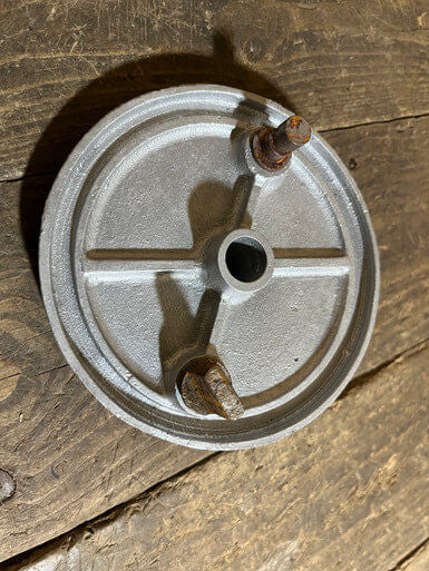 REH ,Front Brake Plate ,5 inch external diameter used part in good condition