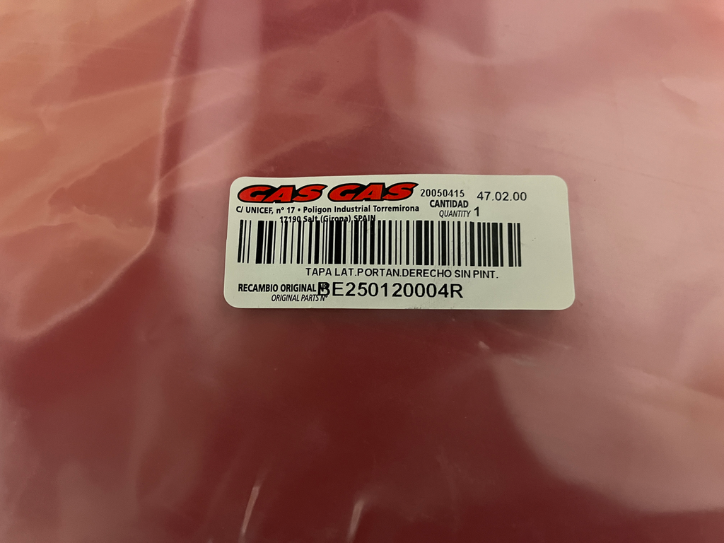 Gas Gas EC250 2002-2006 Red ,Side Panel Set, Genuine Gas Gas Part