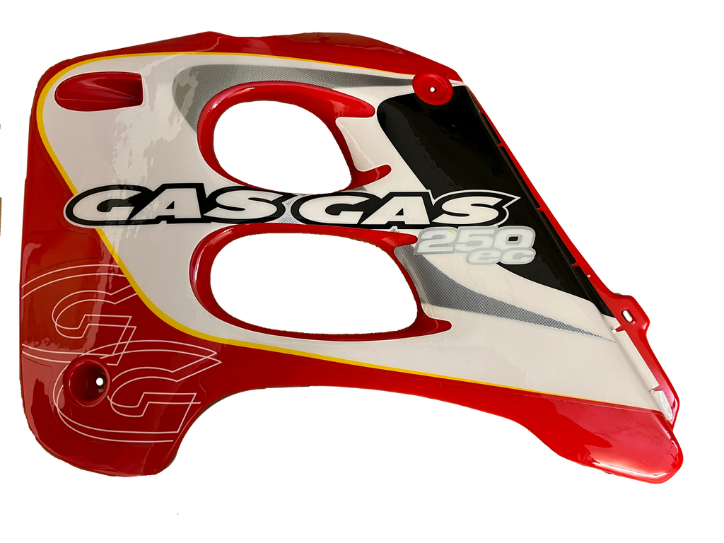 Gas Gas EC250 2000-01 Red ,Radiator Cover, LH Side Genuine with Decal NOS