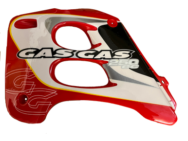 Gas Gas EC250 2000-01 Red ,Radiator Cover, LH Side Genuine with Decal NOS