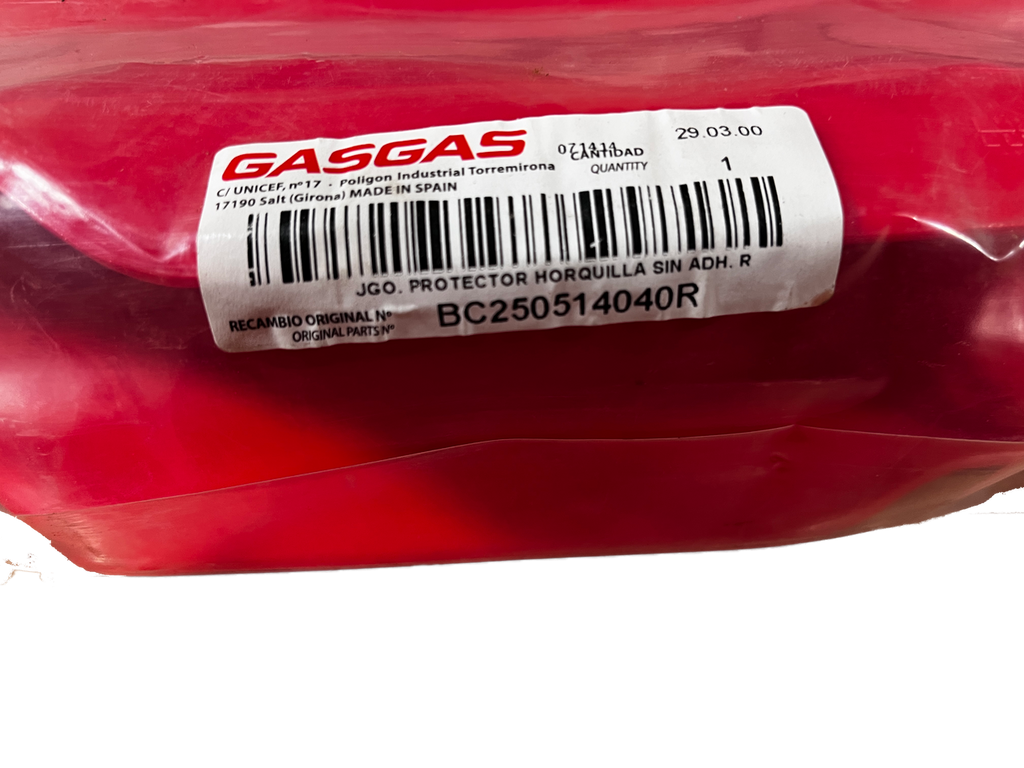 Gas Gas MC/EC 2006-2007 Red ,Fork Protectors, Genuine NOS BC250514040R