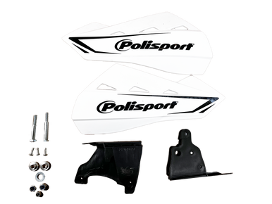 Polisport ,White Hand Guard, Set Polisport Part No 83042 NOS