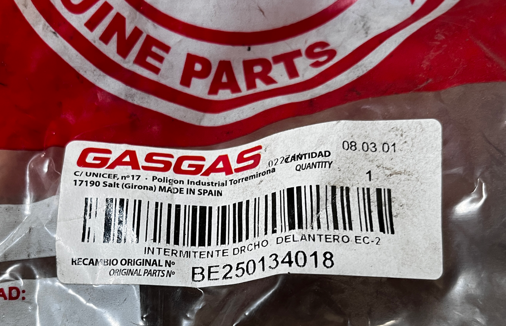 Gas Gas EC/HP Wild/TXT Pro Right ,Front Indicator, Complete BE250134018