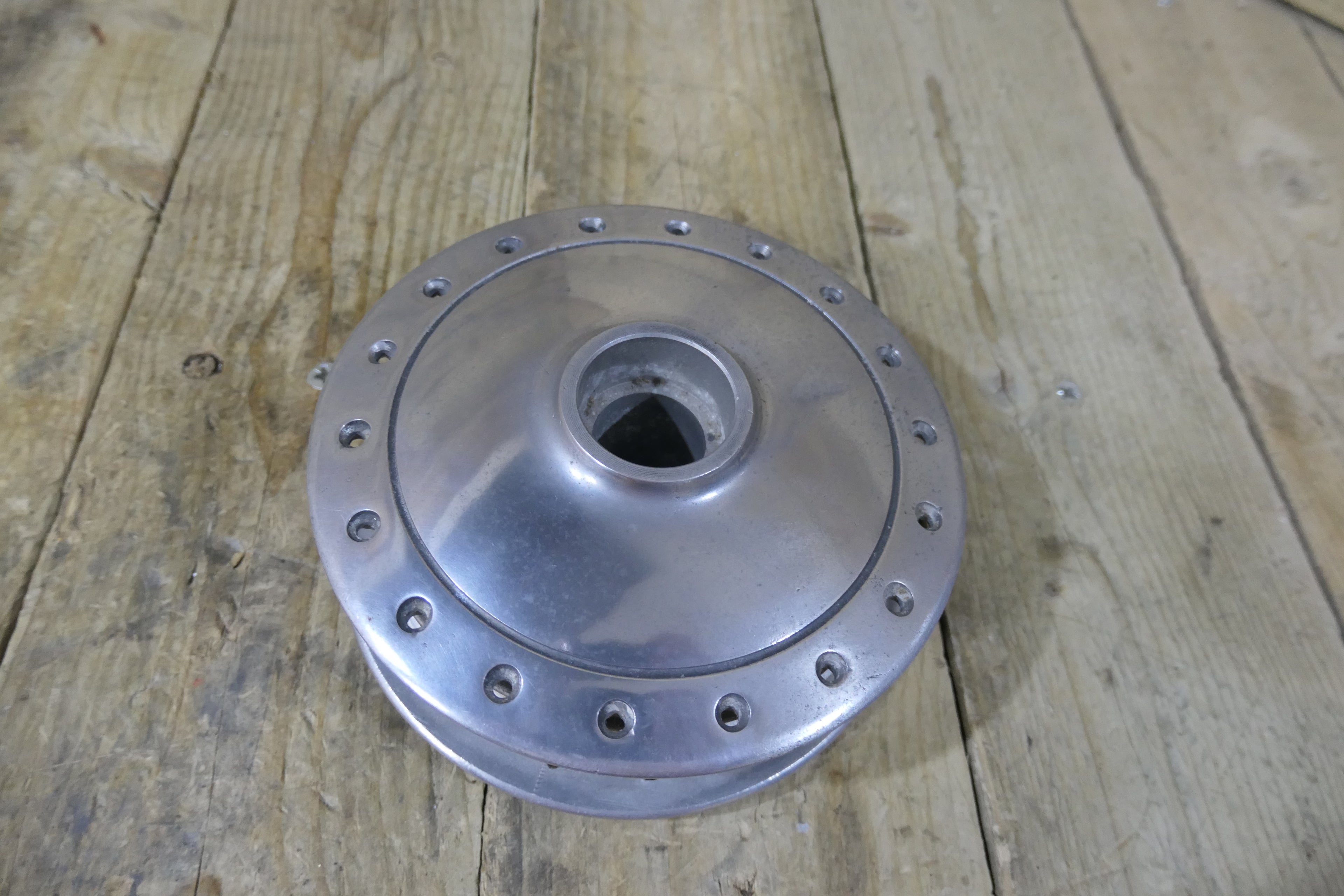 Honda C90 CB100 CB125 ,Front Wheel Hub, Used Part Part Number 44601-028-000.