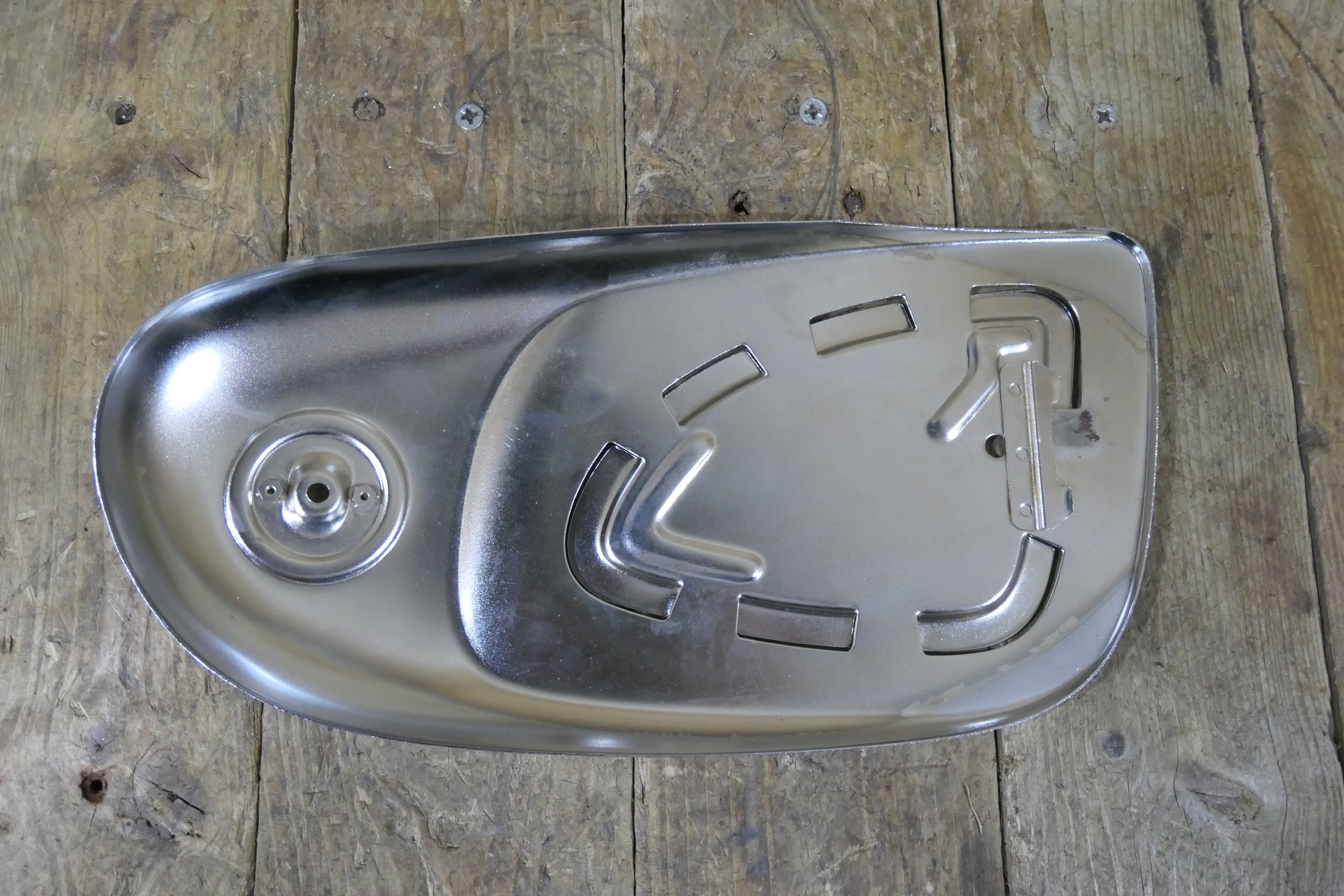 Honda CZ100 ,Left Side Fuel Tank Cover, Genuine NOS Honda Part Number C110-3927