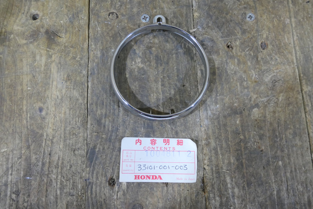 Honda C100 C110 ,Large Hinge Headlight Rim,NOS Honda Part Number 33101-001-003