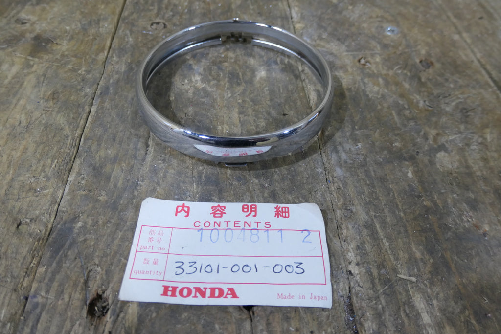Honda C100 C110 ,Large Hinge Headlight Rim,NOS Honda Part Number 33101-001-003
