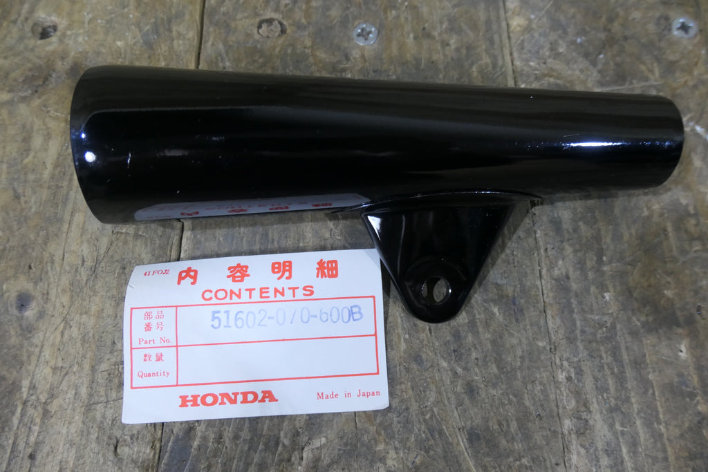 Honda CD90Z ,Right Fork Cover, Genuine NOS Honda Part Number 51602-070-600B.