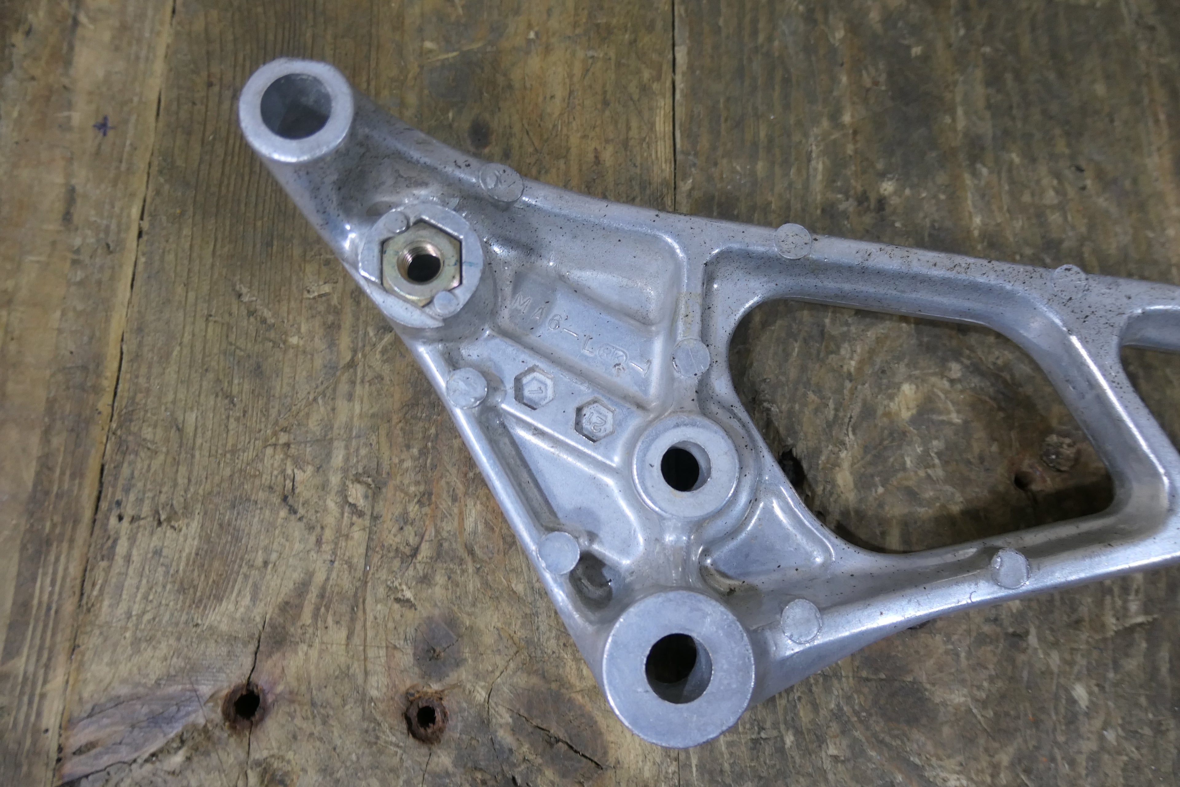 Honda CBX400/550F ,Left Rear Footrest Bracket, Shop Soiled Part Number 50700-MA6-000