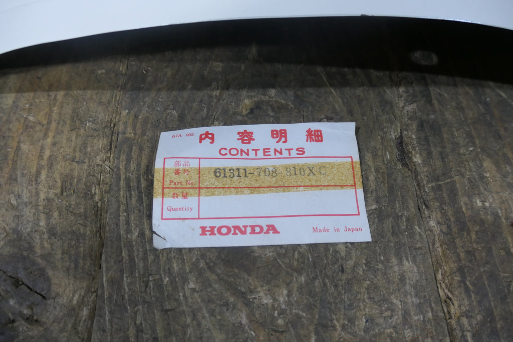 Honda F400 F500 Rotovator Rear Fender Genuine NOS Honda Part Number 61311-734-000ZA