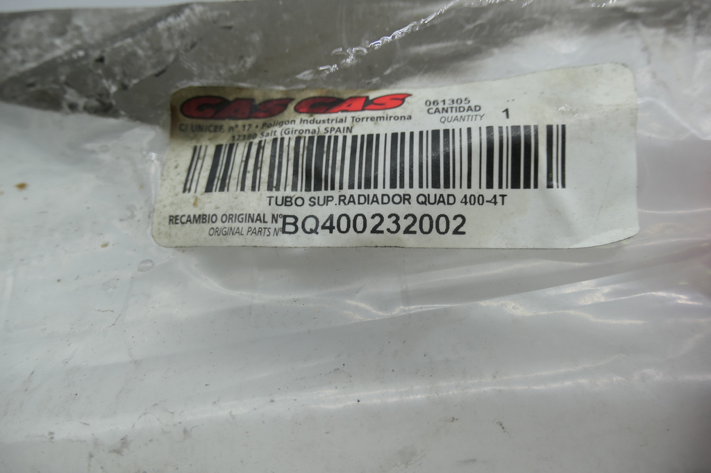 Gas Gas Quad 400T 2002 ,Upper Radiator Pipe, NOS BQ400232002