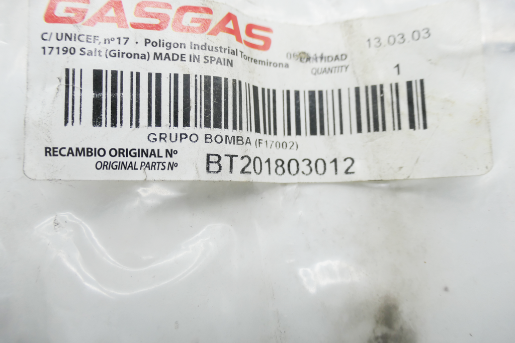 Gas Gas TXT Pro/Raga/GP/Racing LH Side ,Fork Cartridge, NOS BT201803012