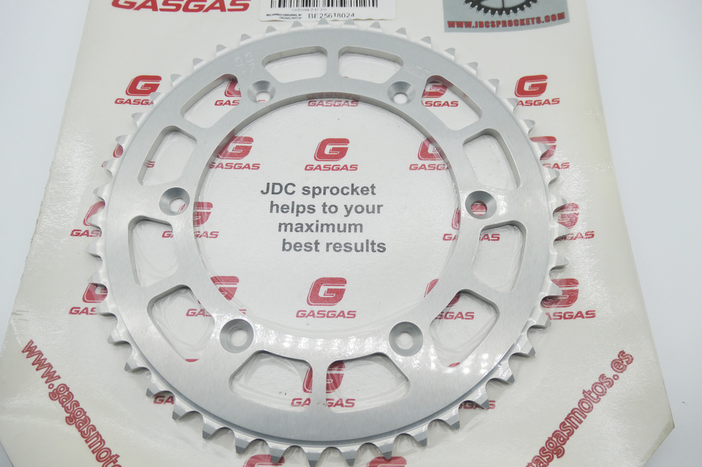 Gas Gas EC 2T, EC 4T, EC450F, 49 Tooth Rear Sprocket, Genuine, NOS, BE25618024 available at Moto-Classic from 29.95