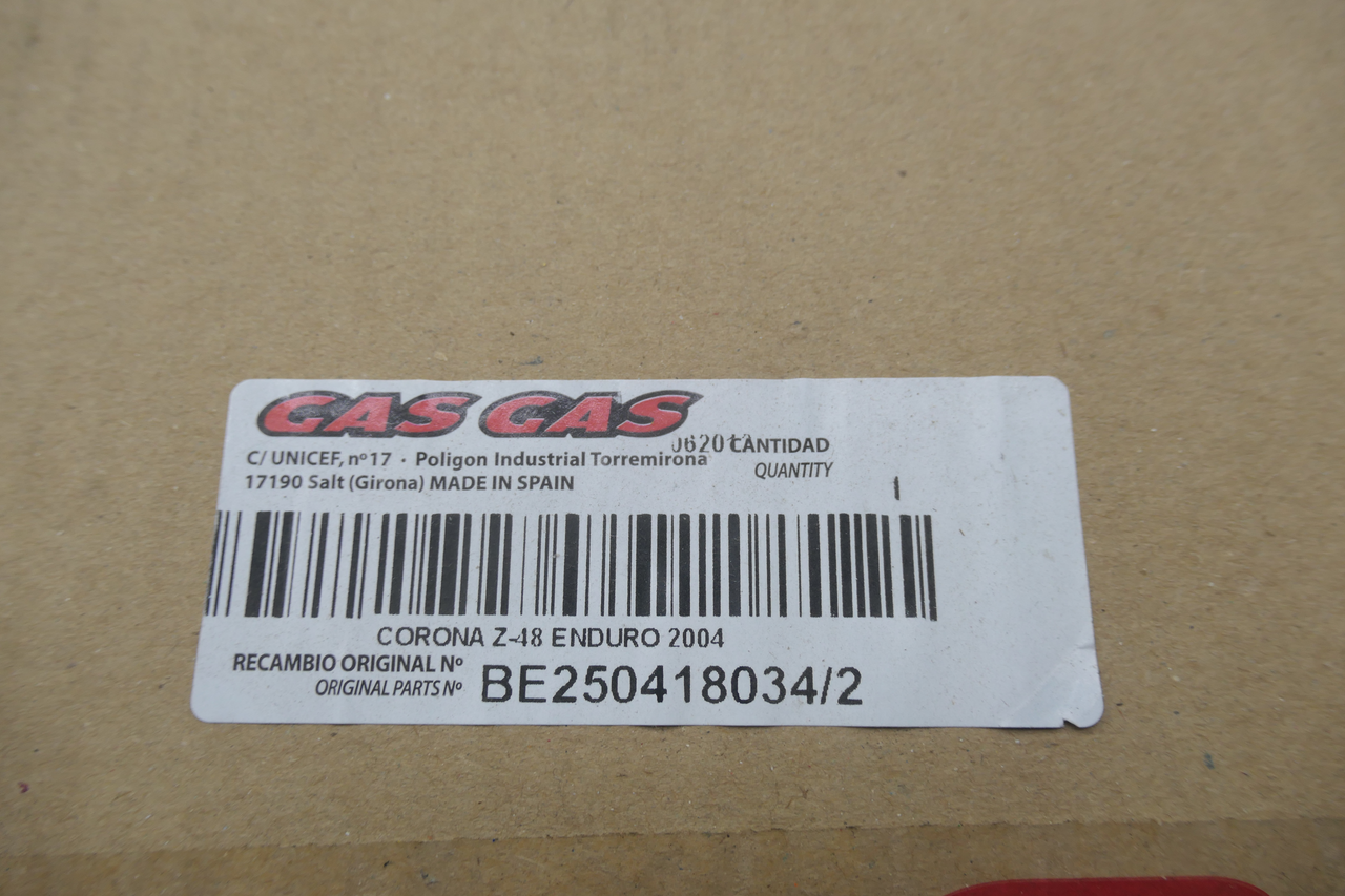 Gas Gas EC MC SM FSE FSR Red ,Rear Sprocket 48T, Genuine NOS BE250418034/2