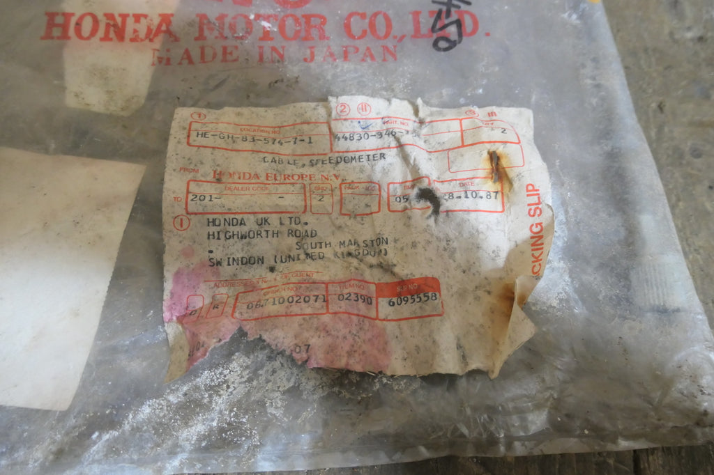 Honda CB 450 Black Bomber ,Speedo Cable, NOS Honda Part Number 44830-346-750