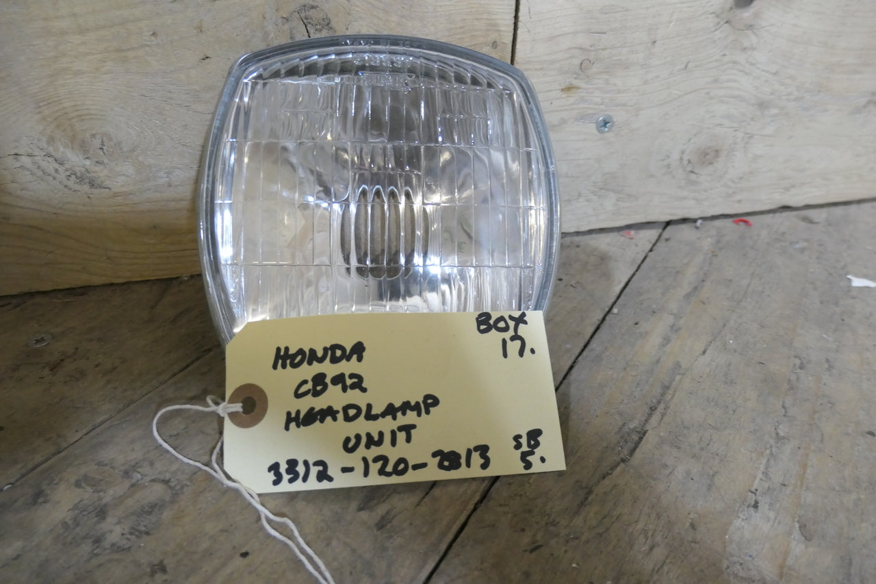 Honda CB92 ,Headlamp Unit, Genuine NOS Honda Part Number 3312-120-2813