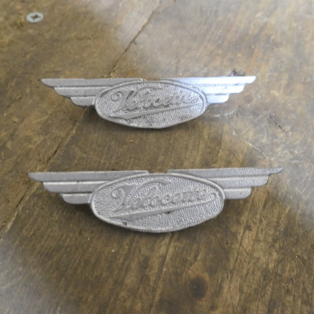Velocette Metal ,Winged Toolbox Badge,  LE Vogue