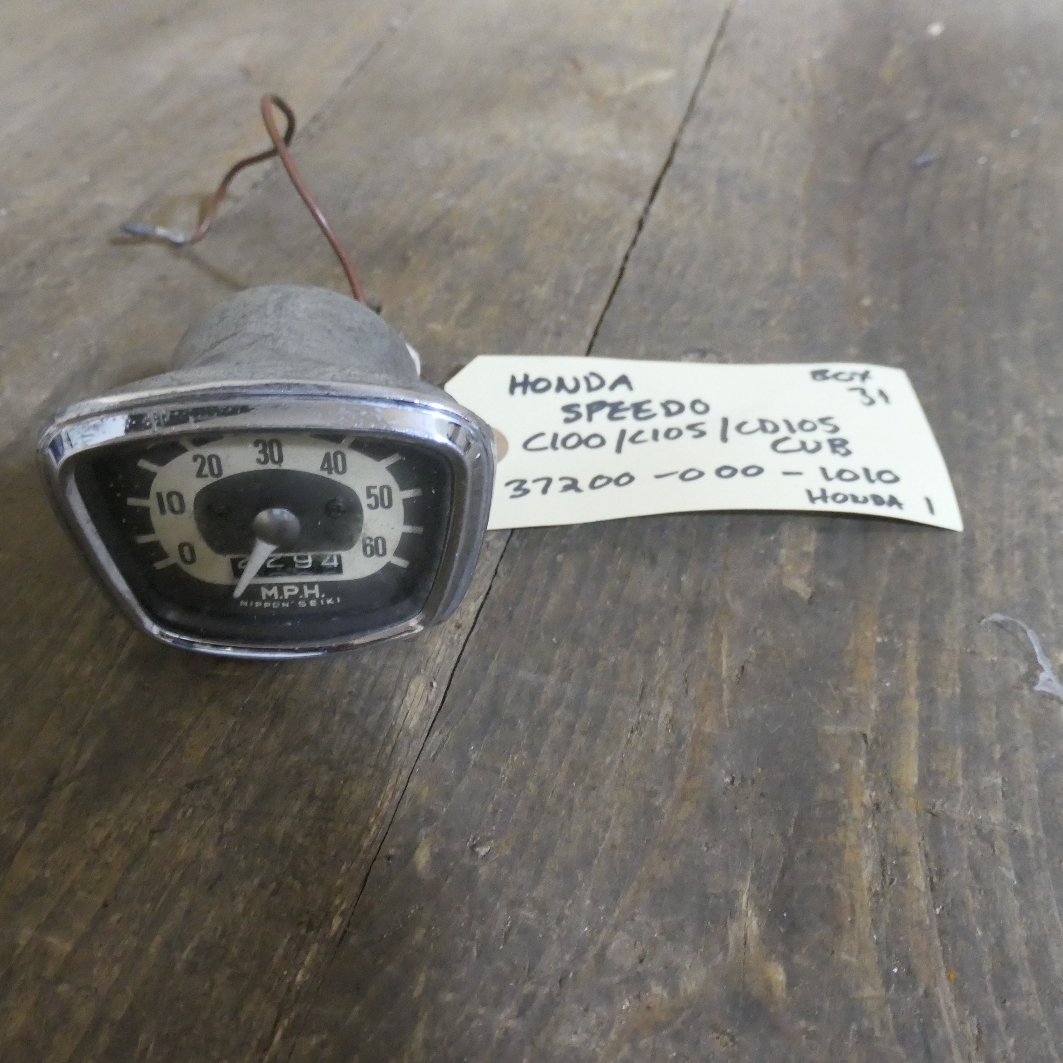 Honda C100 C102 ,Speedometer Assy, Used Part Honda Part Number 37200-001-010