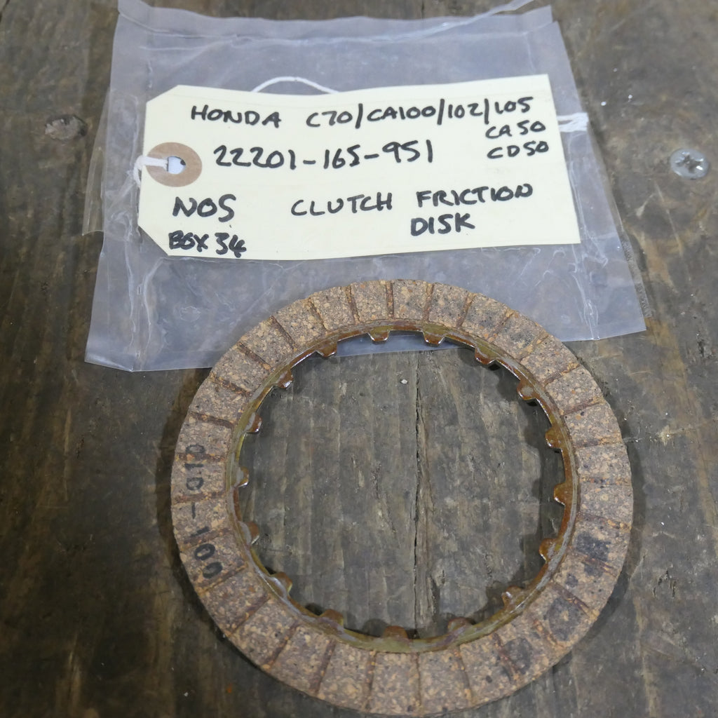 Honda C100 ,Clutch Friction Plate, Honda Part Number 22201-165-951