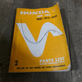 ,1967 Honda CB125 CB160 Parts List Book,