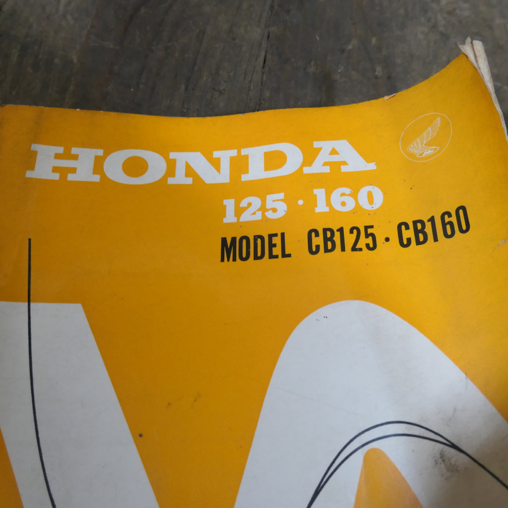 ,1967 Honda CB125 CB160 Parts List Book,