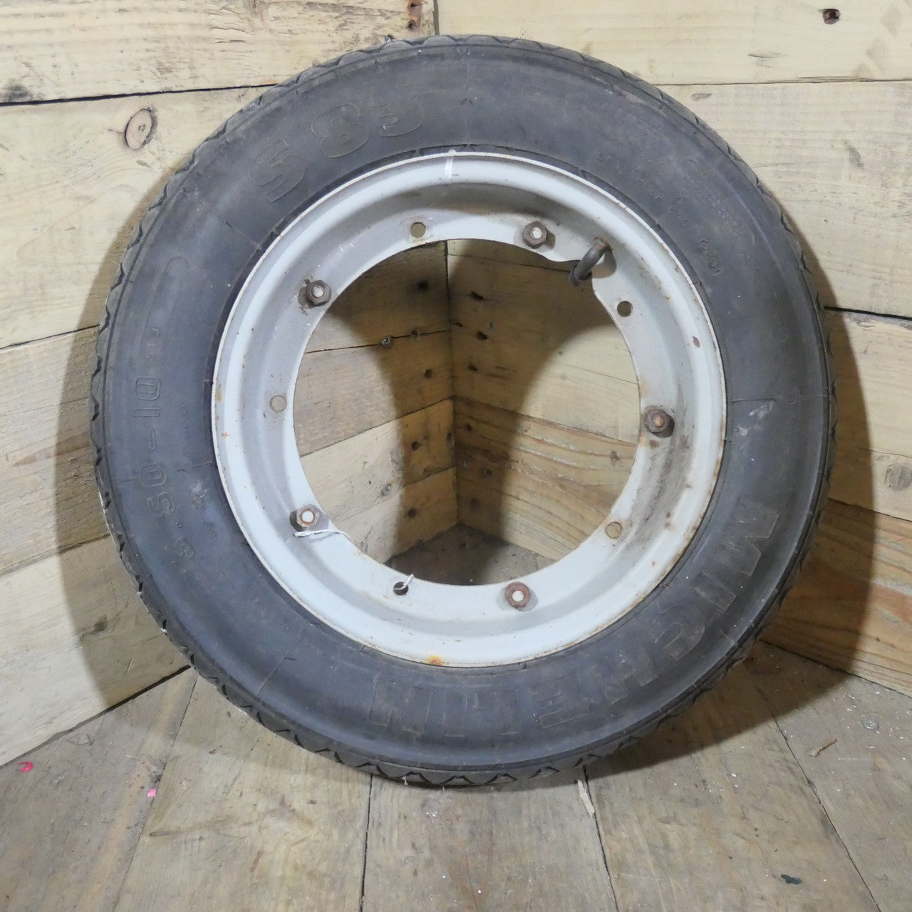 Used ,Vespa Wheel, fitted with a Michelin Tyre Used Part