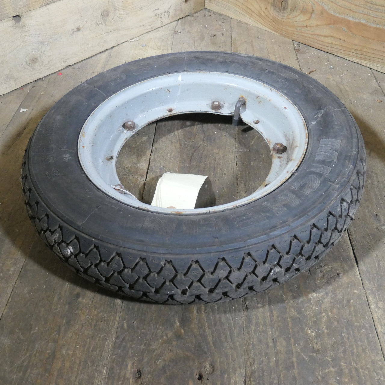 Used ,Vespa Wheel, fitted with a Michelin Tyre Used Part