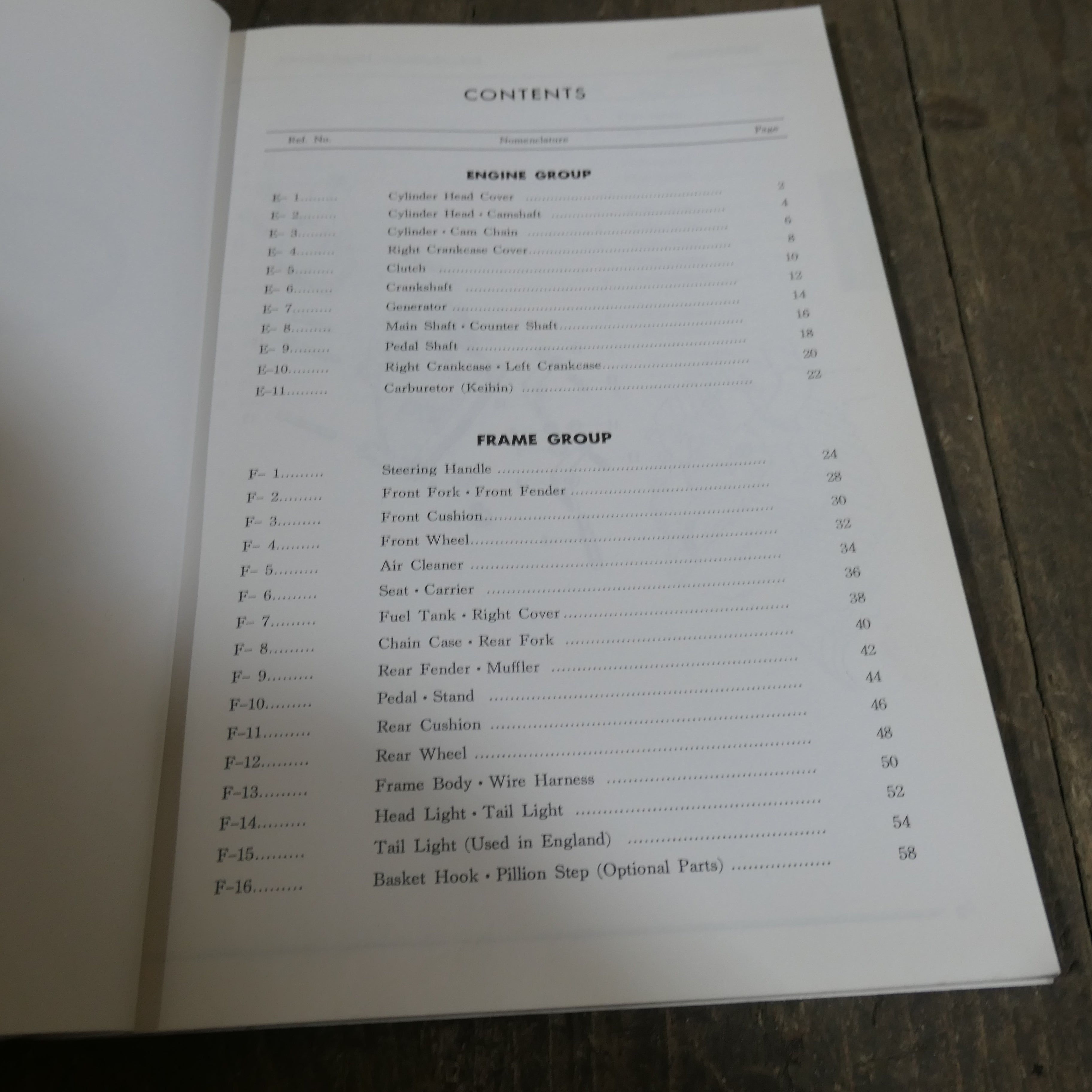 Honda PC50 Genuine Honda Parts List Book.
