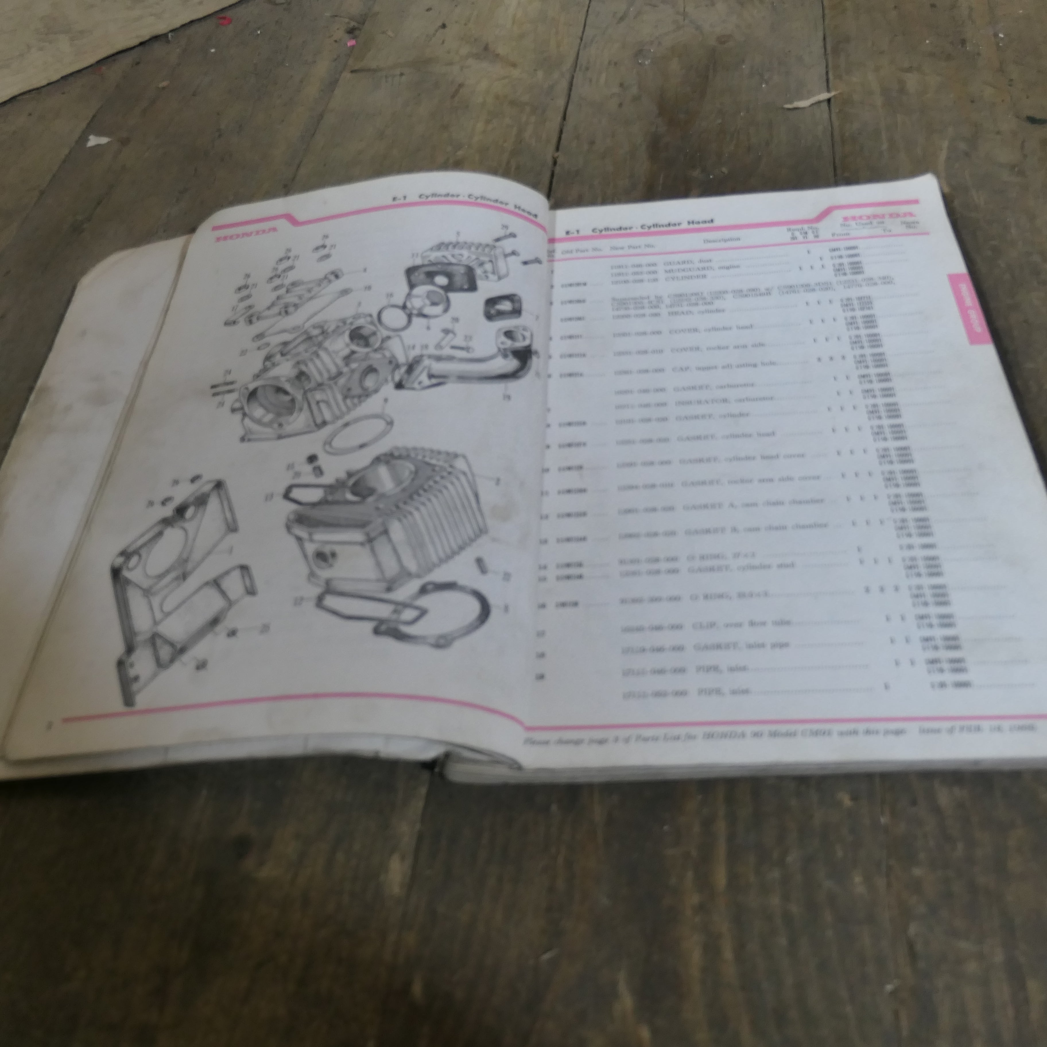 Honda 90, Model CM 91 Genuine Parts List Book. Used