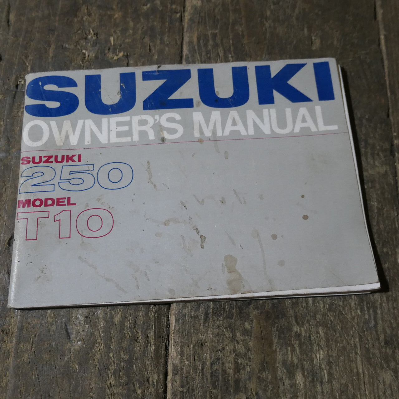 Suzuki ,T10 250 Owners Manual, Genuine Part RARE