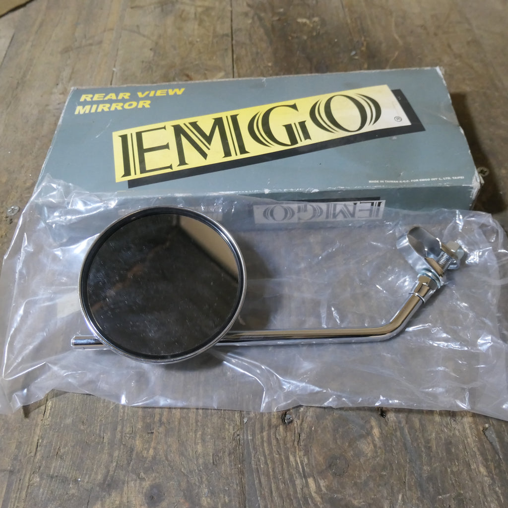 Honda, Yamaha, Suzuki, Kawasaki, Emgo Rear View Motorcycle Mirror,  NOS.