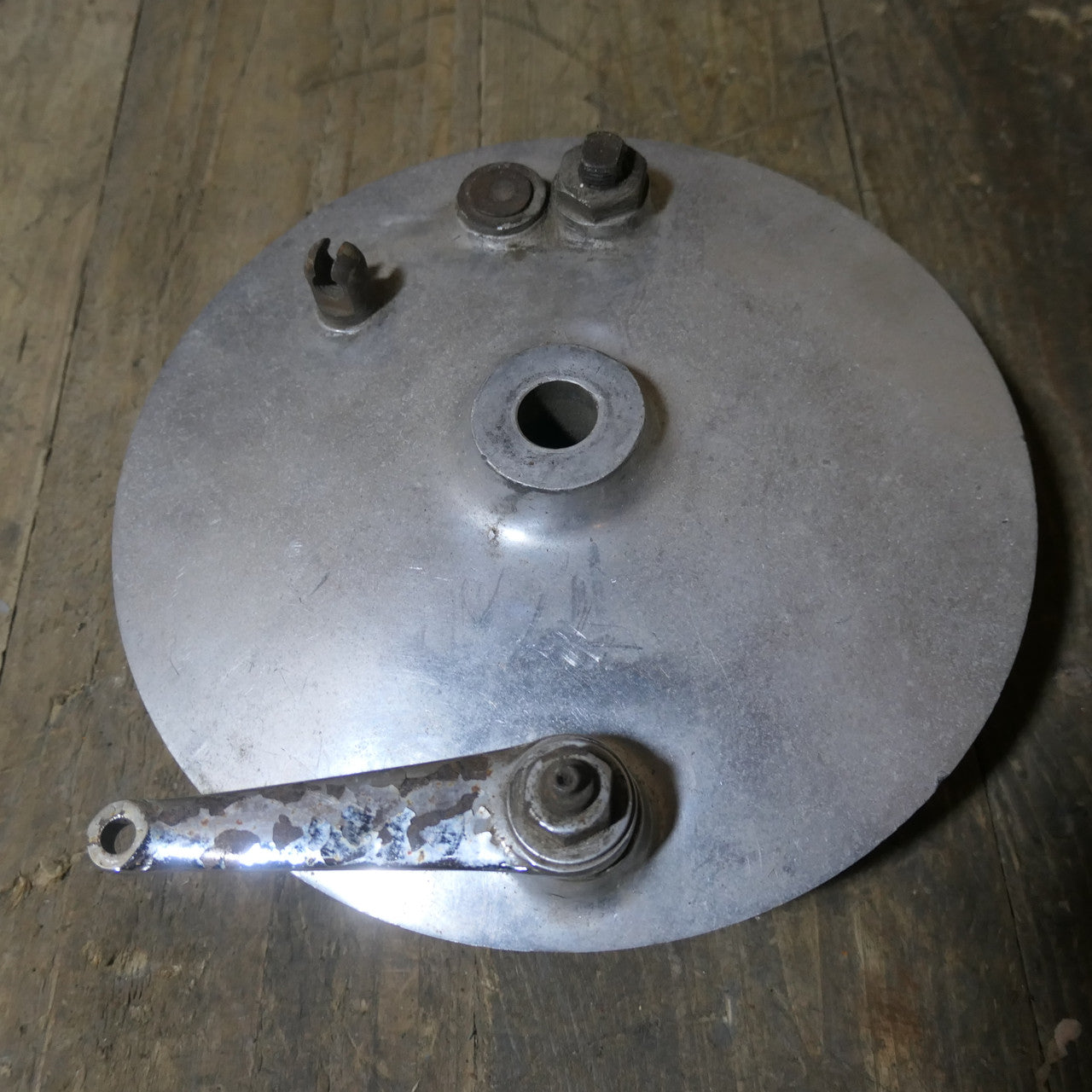 Norton Dominator Atlas ES2 ,Model 50 Front Brake Plate, Used Part