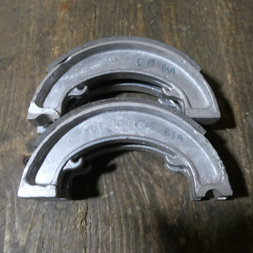 BSA ,C15 Brake Shoes, NOS 2 Pairs Front and Rear