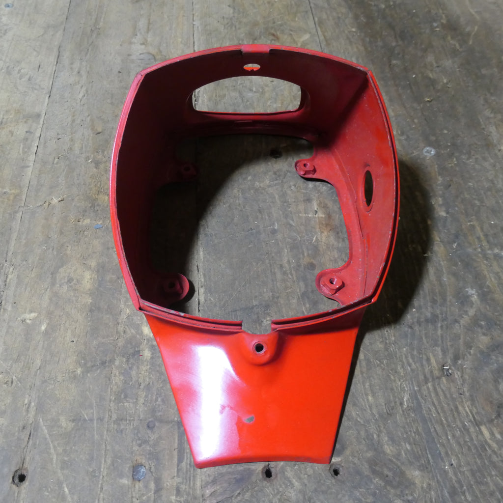Honda C72 C77 ,Headlight Cowling, Genuine NOS Red Honda Part Number 61301-205-020C