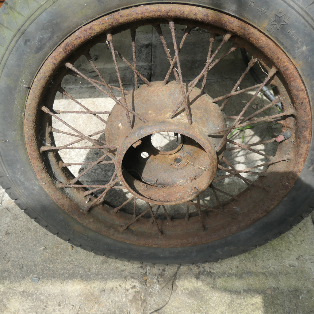 1930s ,Vintage Car Spoked Wheel, For Restoration Alvis Jaguar MG Bentley Lagonda etc
